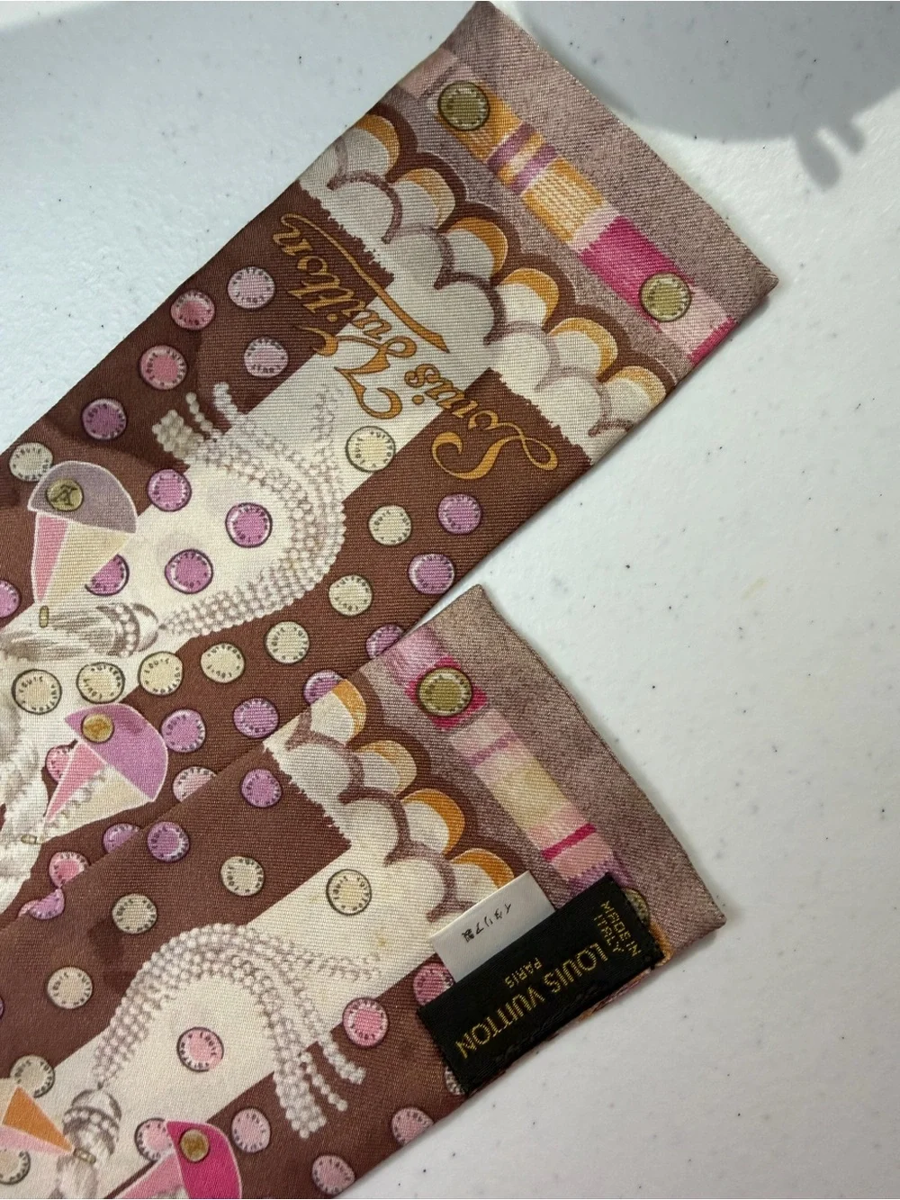 Authentic Louis Vuitton Silk Twilly